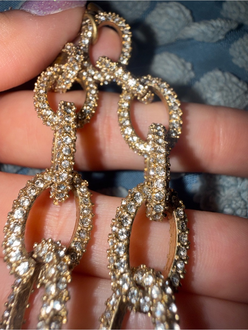 J. Crew Gold Crystal Link Bracelet - Picture 3 of 3